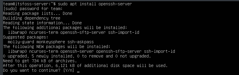 安装 openssh-server