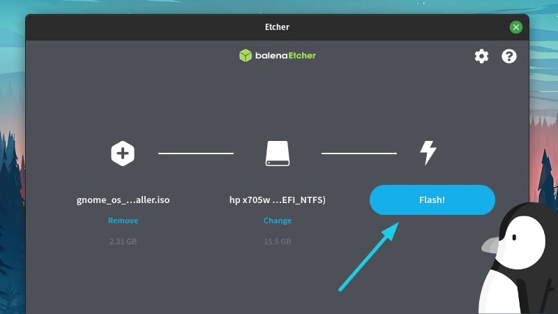 Balena Etcher 创建 Linux Live Usb